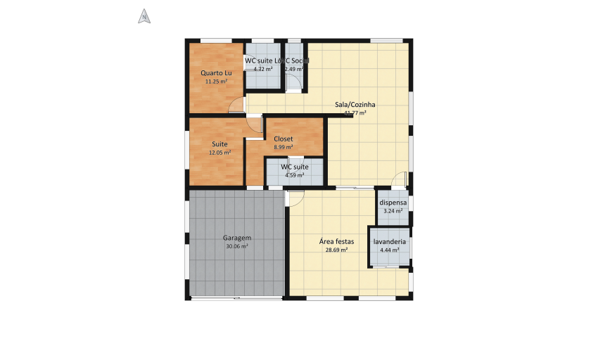 Casa Valmir e Ivete floor plan 170.76