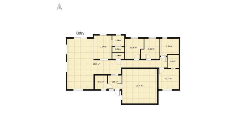 Family home 150m2 + garage floor plan 194.66