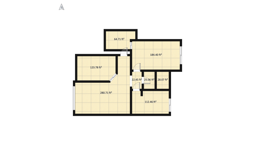 Boho apartamento  floor plan 90.6