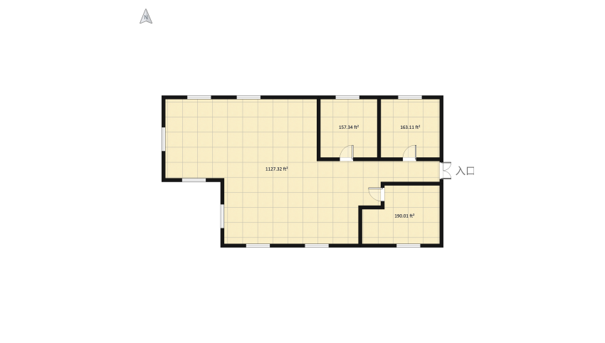 appartement blanc et bois floor plan 164.94