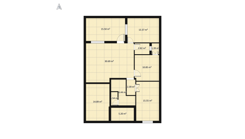 little house 10.5*14.5 m floor plan 137.18
