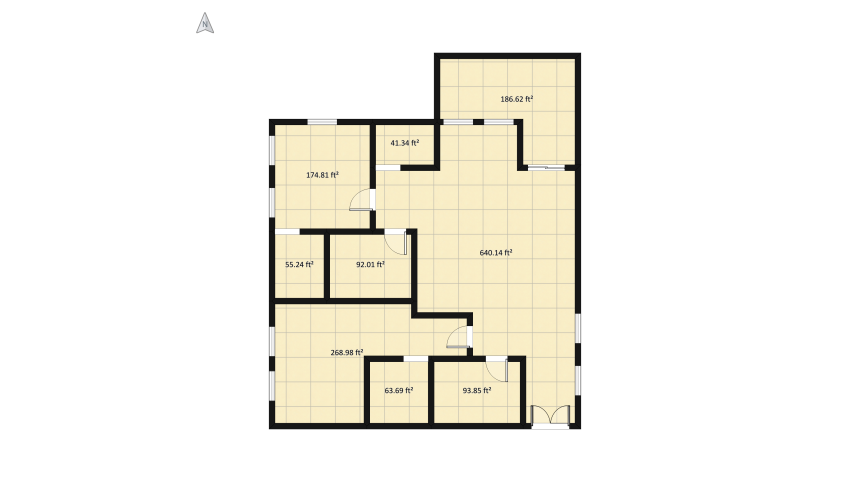 black and white floor plan 168.96