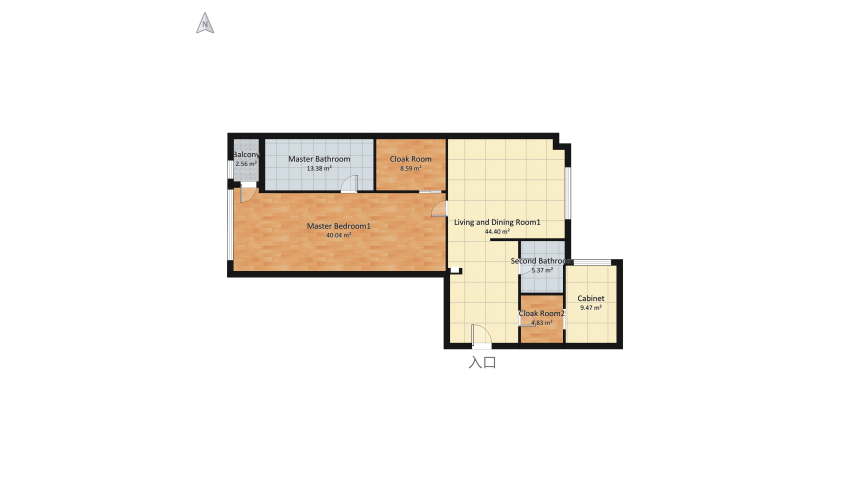apartment 113 m^2 floor plan 142.45