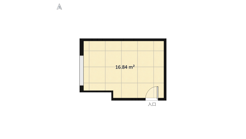 Art Deco bedroom floor plan 18.23