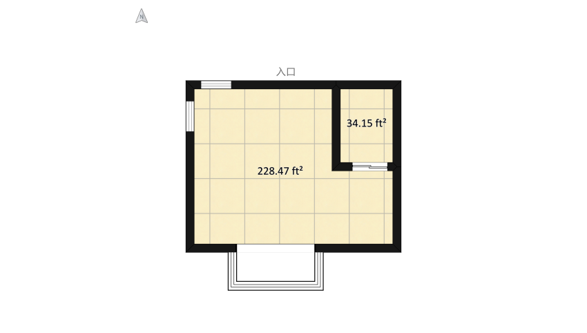 Modern bedroom floor plan 27.82