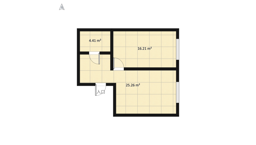 Однокомнатная квартира floor plan 52.24