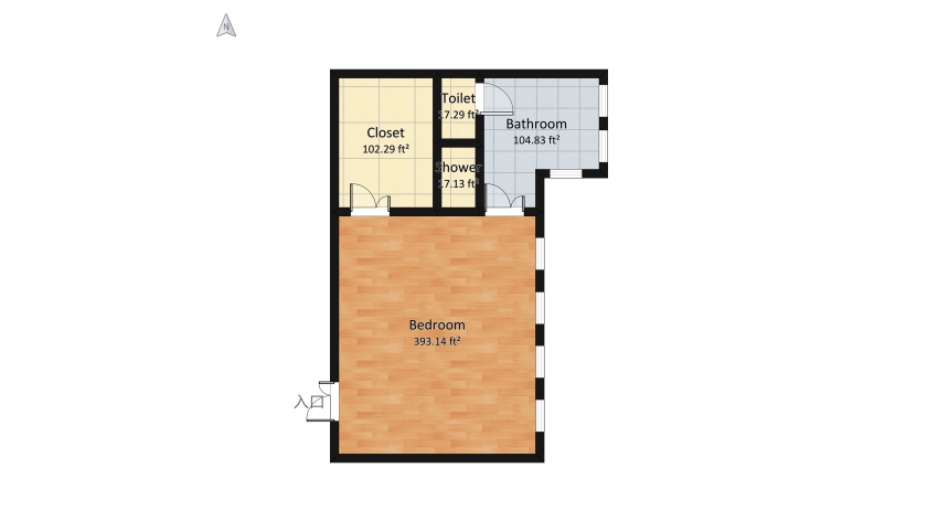 Elegant Bedroom floor plan 66.57