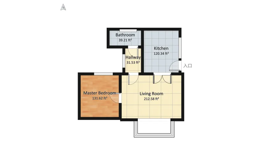 House for one floor plan 57.29