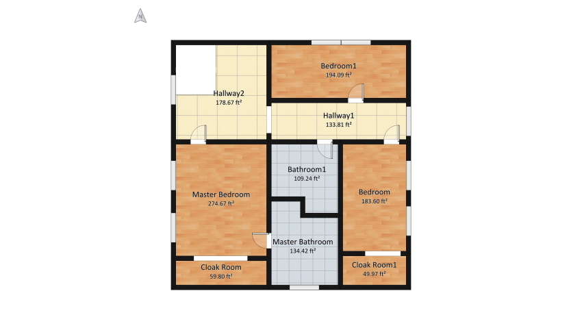 Earthy leather house floor plan 289.95