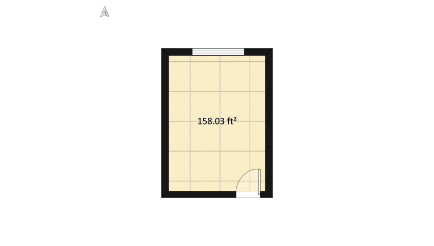 Simple Cute Bedroom floor plan 16.57