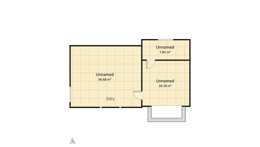 Little New York apartment floor plan 62.71