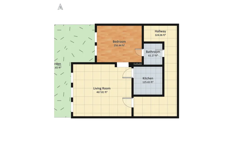 Room 1- Classic Black and White floor plan 202.52