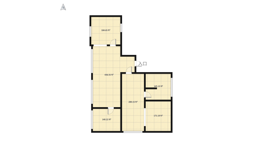 Cute apartment floor plan 141.56