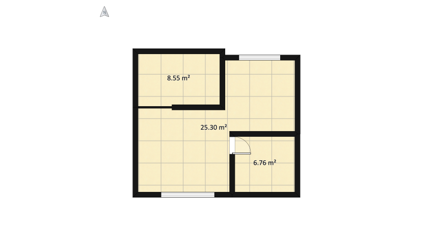 cute kitnet floor plan 46.36