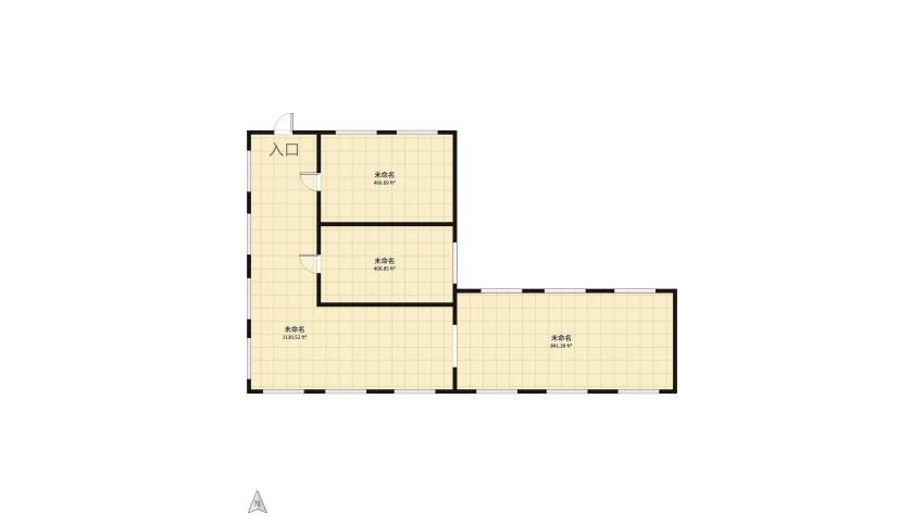 appartement moderne noir et blanc floor plan 264.36