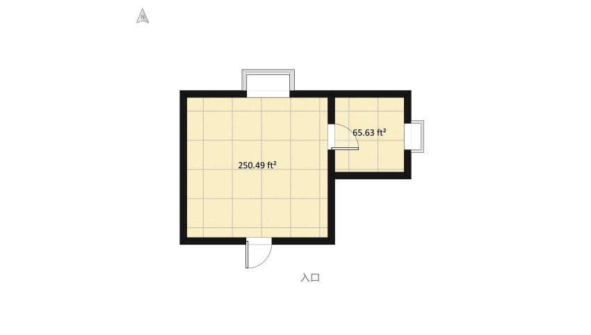 Aesthetic  Dorm floor plan 65.98