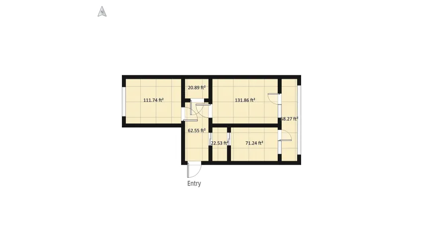 apartment floor plan 53.66