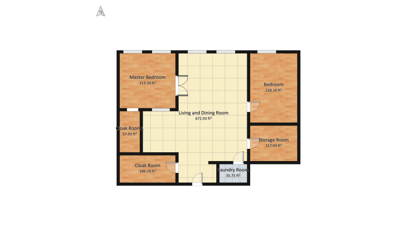 retro apartment floor plan 147.73