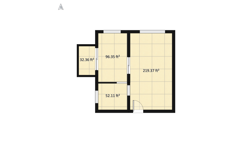 Tiny Luxury Apartment floor plan 42.49