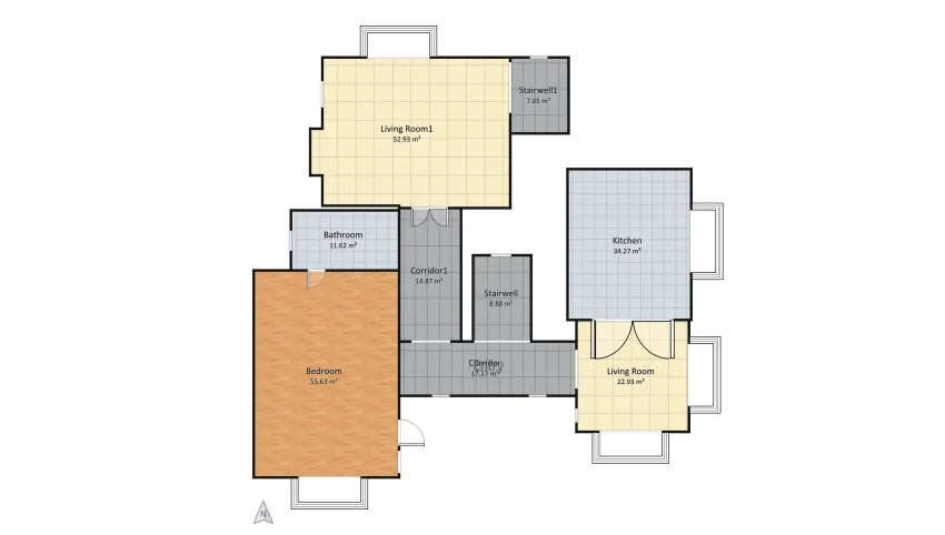 Countryland house (first plan) floor plan 226.25