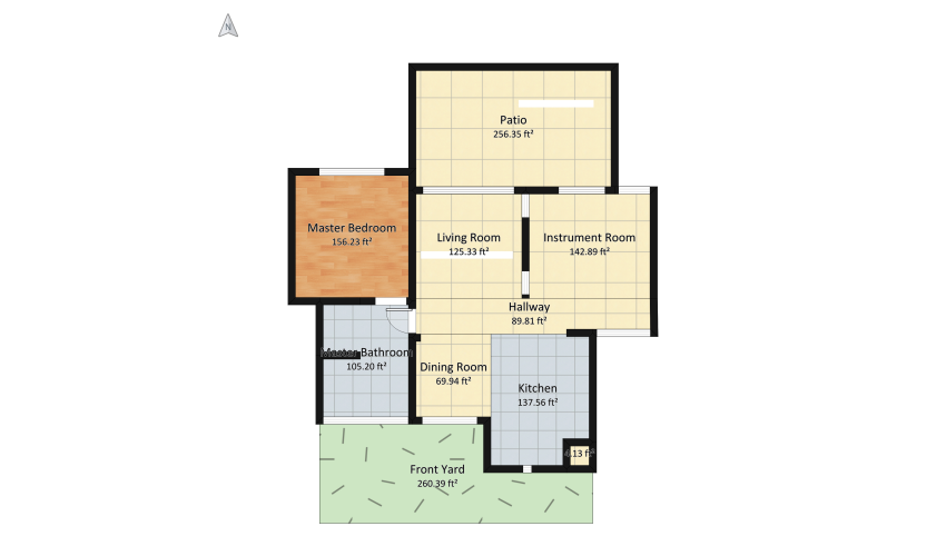 Simple Condo floor plan 136.85