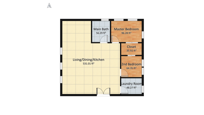 Habitat House floor plan 84.43