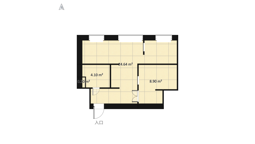 1ка (2ой вариант) floor plan 44.03
