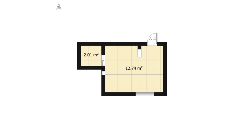 Tiny apartment (17m2) floor plan 17.47
