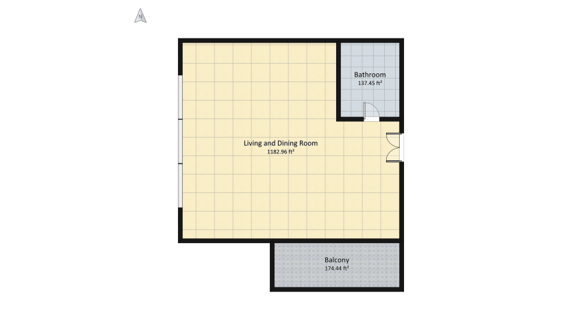 Katherine's Apartment floor plan 217.56