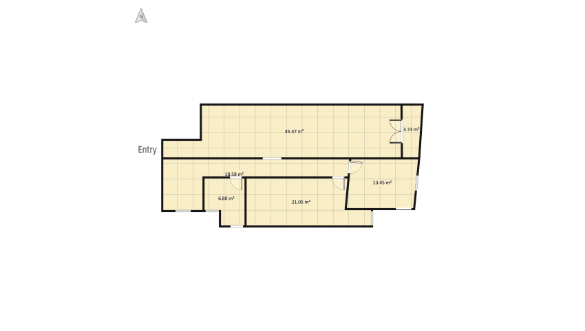 modern apartment floor plan 116.67