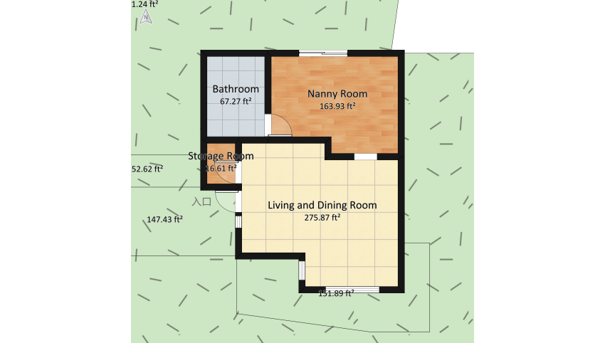 Rustic nanny house floor plan 523.41