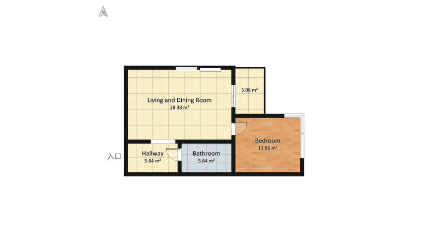 Cozy city apartment #citylife #singleliving #cozy floor plan 66.41