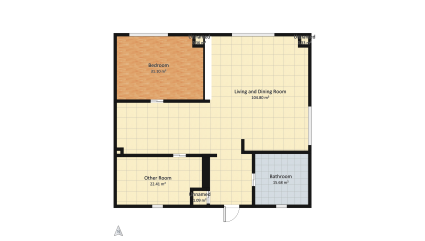 Olive green apartment floor plan 175.84