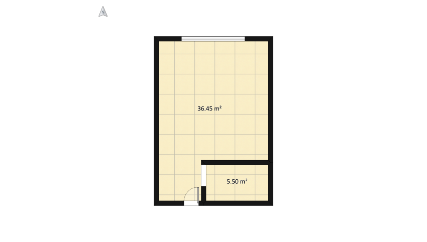 studio apartment C floor plan 46.45