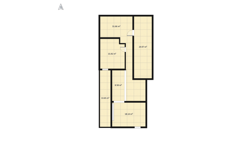 Small apartment bedroom floor plan 127.97