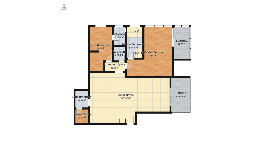 Apartament floor plan 168.68
