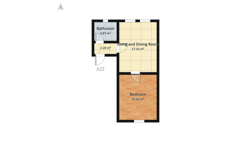 mieszkanie wieksze floor plan 44.89
