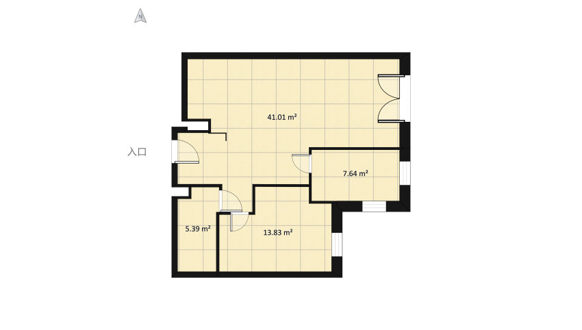 9 proste sztukaterieamperie po obu stronach floor plan 75.39