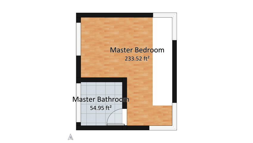 single person house floor plan 54.75