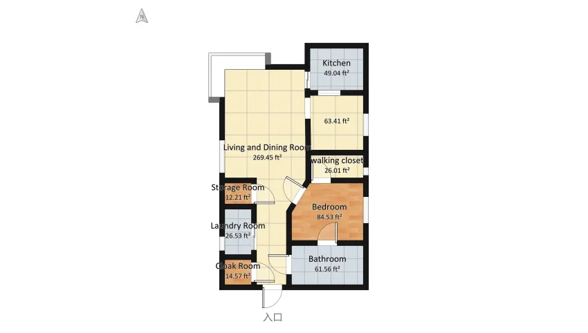small city apartment floor plan 67.47