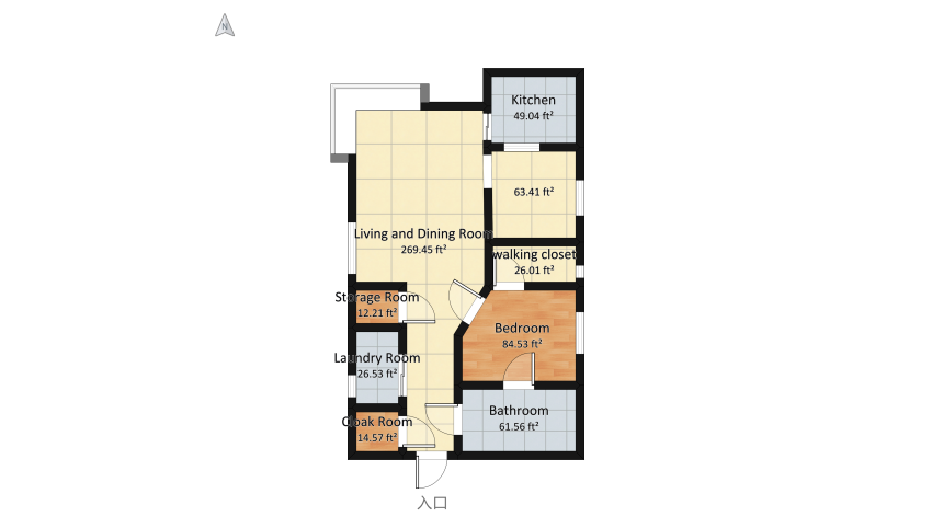 small city apartment floor plan 67.47