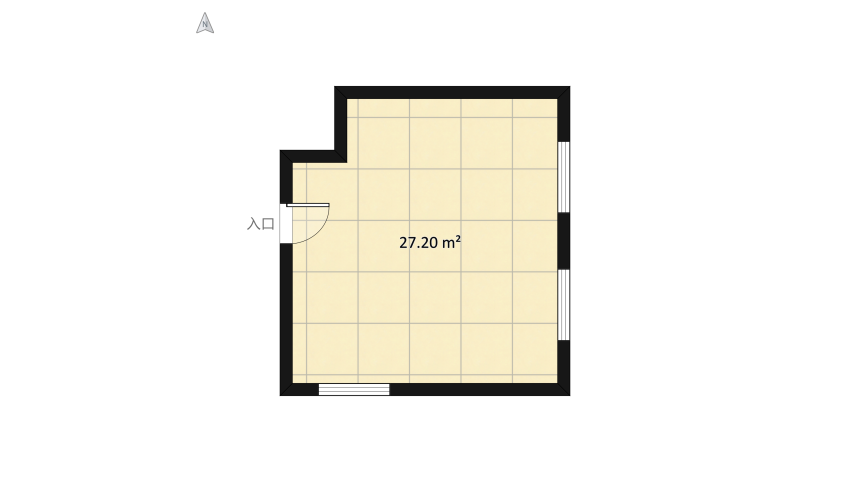 Neutral Style Bedroom floor plan 48.65
