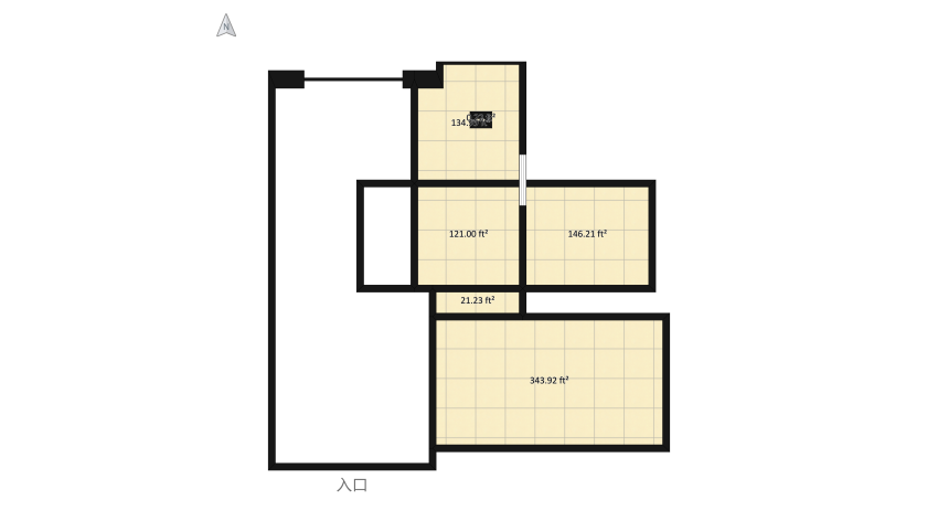 9 Tall Ceiling Living Space / 2 Floors floor plan 122.14