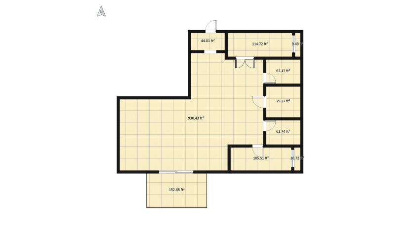 Deluxe Apartment floor plan 161.82
