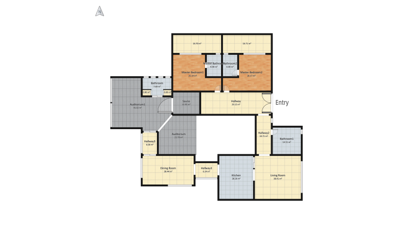 Villa M floor plan 390