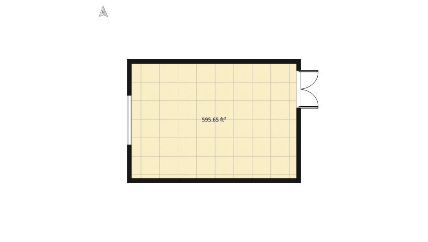 Simple Blue Bedroom floor plan 59.03