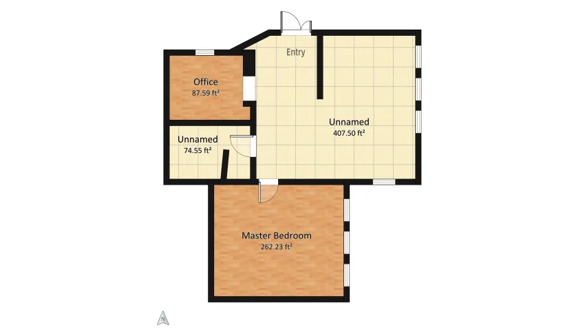 Room 2- Bold Colors and Geometry floor plan 77.29