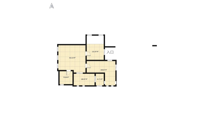 rustic mini house floor plan 98.49