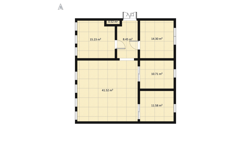 MODERN BOHO BROWN APARTMENT floor plan 114.69