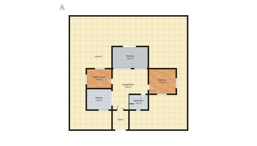 blue&orange walls floor plan 440.13
